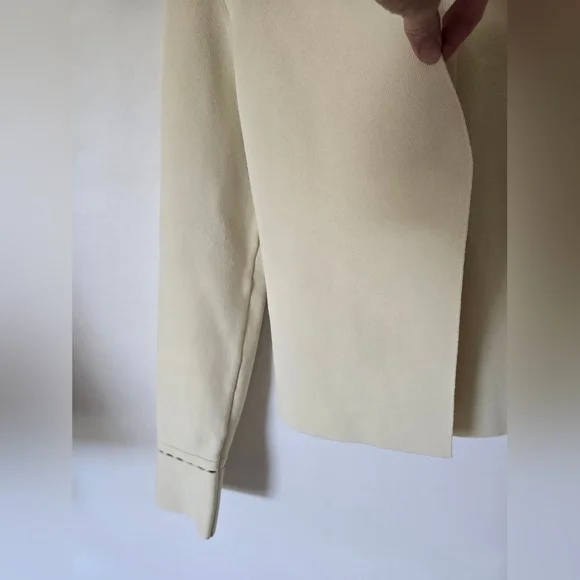 MM Lafleur Cardigan Woolf Blazer Womens Size Small Cream Open Front Jardigan - Picture 11 of 13